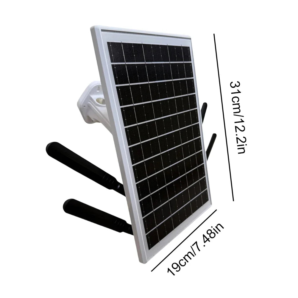Outdoor Wireless Router Solar Panel Powered 4G LTE WiFi Router with SIM Card Slot 15W 25600mAh Waterproof 4G LTE Modem Router Vue black