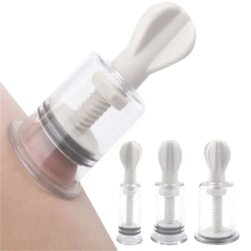 Vacuum Suction Cupping Cup Nipple Enhancer Massage Cans Plastic