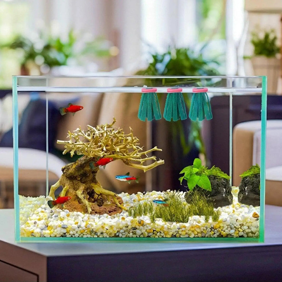 10 Pieces Aquarium Spawning Mop Decorative Breeder Floating Egg Collector Replacement for Betta Fresh Water Feeding Hiding Vue