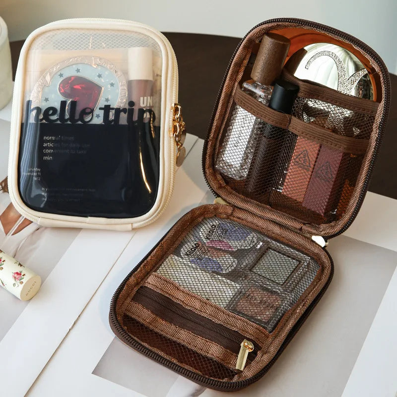 Makeup bag for women portable large capacity storage bag high-end feeling business trip skincare products toiletries bag Vue