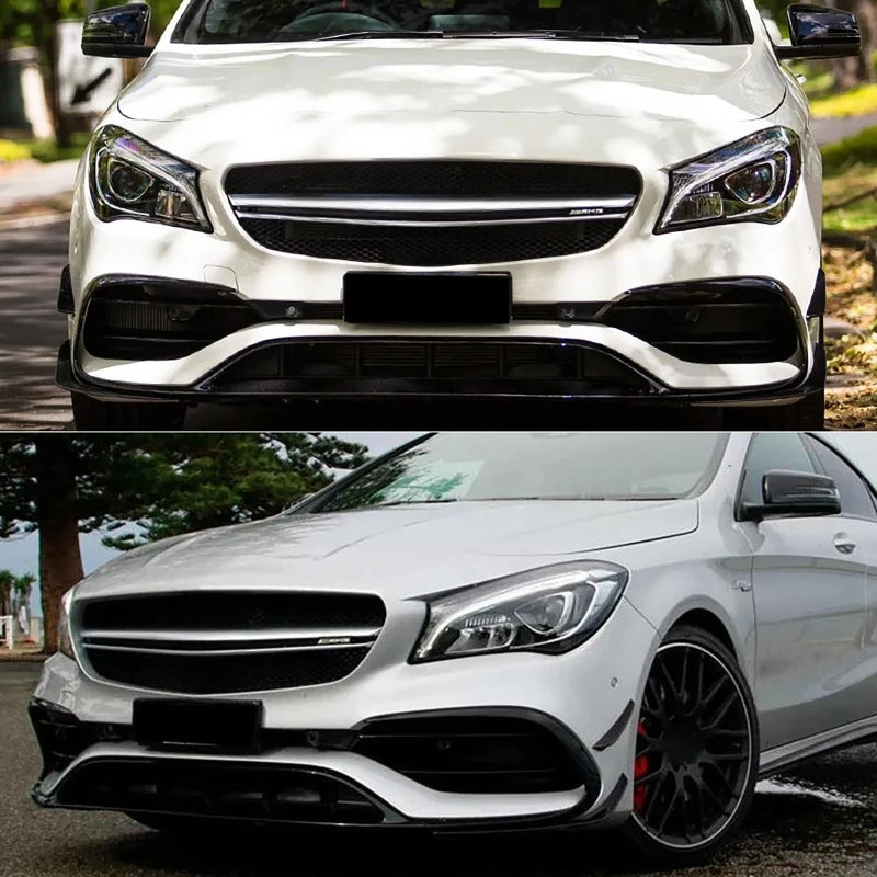 Car Front Bumper Fog Light Frame Splitter Spoiler Duck Wing for Mercedes CLA Class 2016-2018 CLA45 CLA200 CLA220 AMG Vue