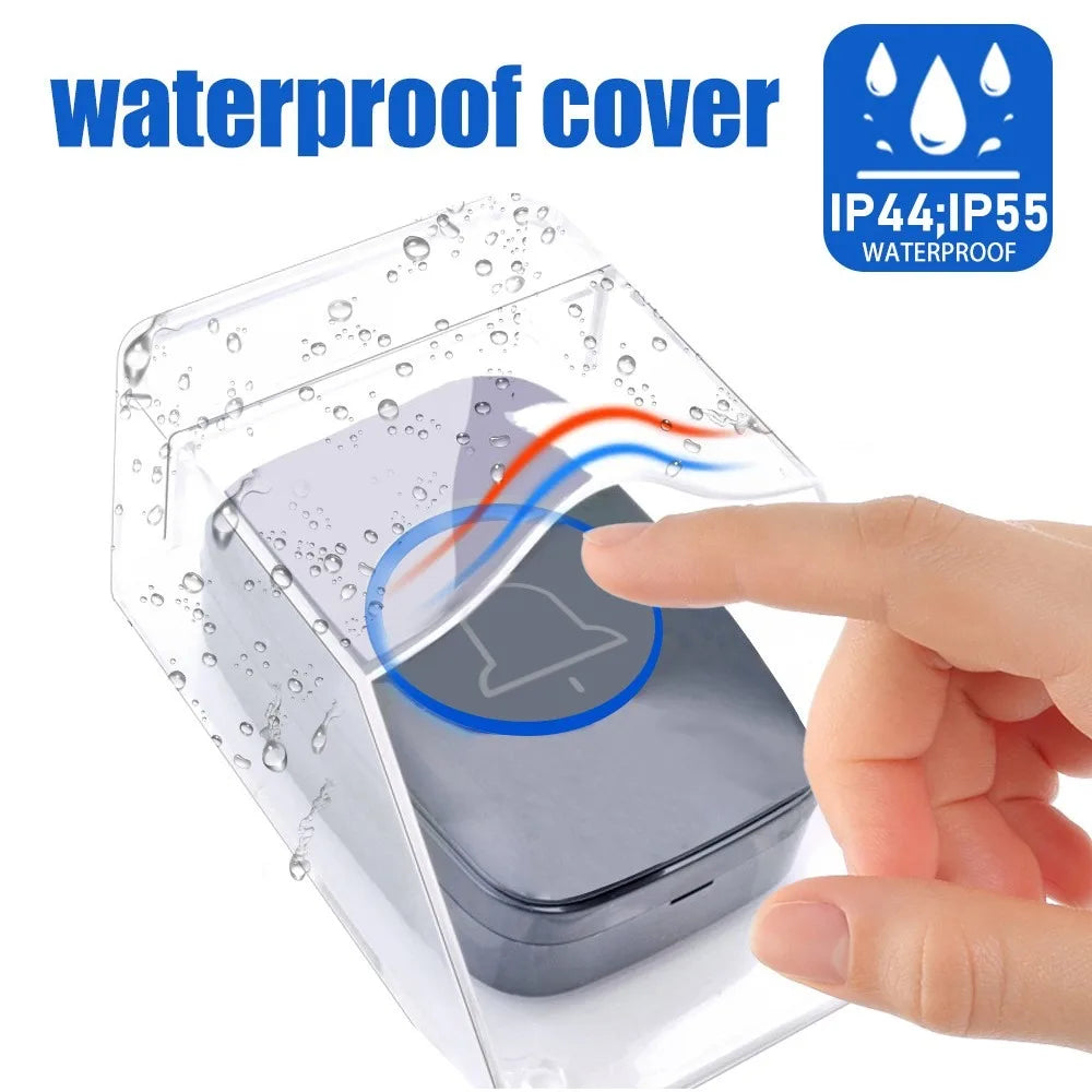Wireless Doorbell Waterproof Cover Transparent Cap for Outdoor Doorbell Protection Box for Rain Protection and Splash Prevention Vue Default Title