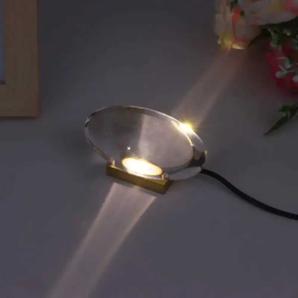 High-End Design Crystal Desk Lamp Creative Luminous Rainbow Atmosphere Bedside Lamp Egg-shaped Design Italian Designer Vue