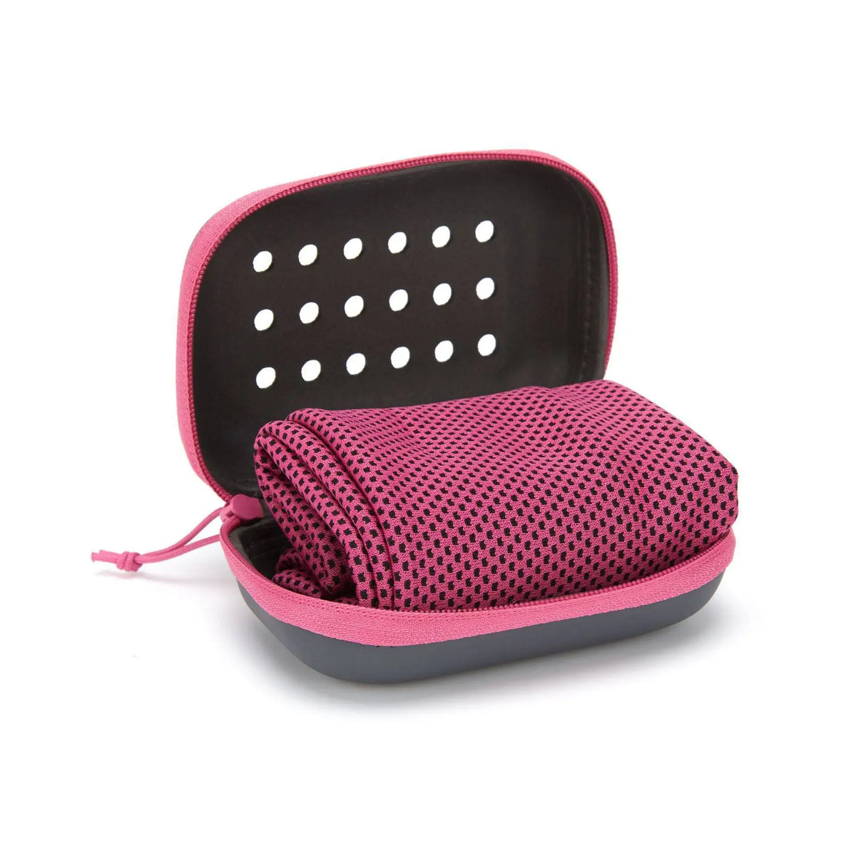 Portable Mini Silica Gel Set Cold Towel Polyester Fiber Outdoor Cooling Towel Fitness sports gym Running quick Dry Cool Towel Vue rose red