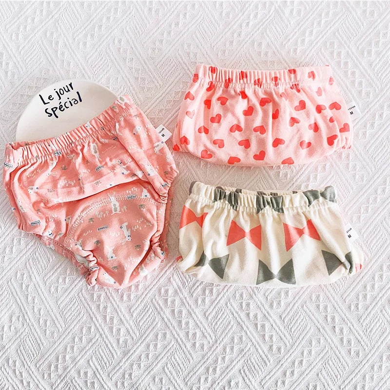 3 Pieces Diaper Reusable lot Baby Training Pants 6 Layers Bebe Cloth Washable Cotton Elastic Waist Cloth Diapers 8-18KG Nappy Vue