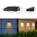 2/3Led Solar Powered Outdoor Lights Automatic Waterproof for Wall Deck Patio Steps Yard Garden LED Landscape Lighting Fixture Vue Warm-2LED-2PCS