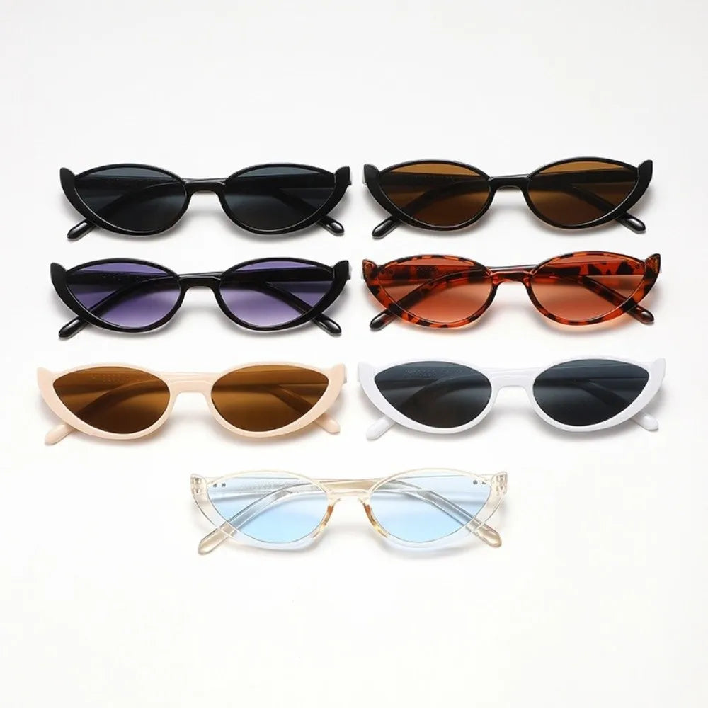 Vintage Half-frame Cat Eye Sunglasses Anti UV Scratch Resistant Sun