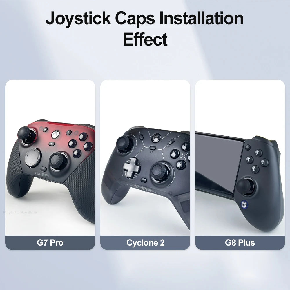 GameSir Joystick Caps for G7 Pro G7 Pro 8K Cyclone 2 Gamepad Accessories 3 Pairs Personalized Caps Smooth Steel Ring Control Vue