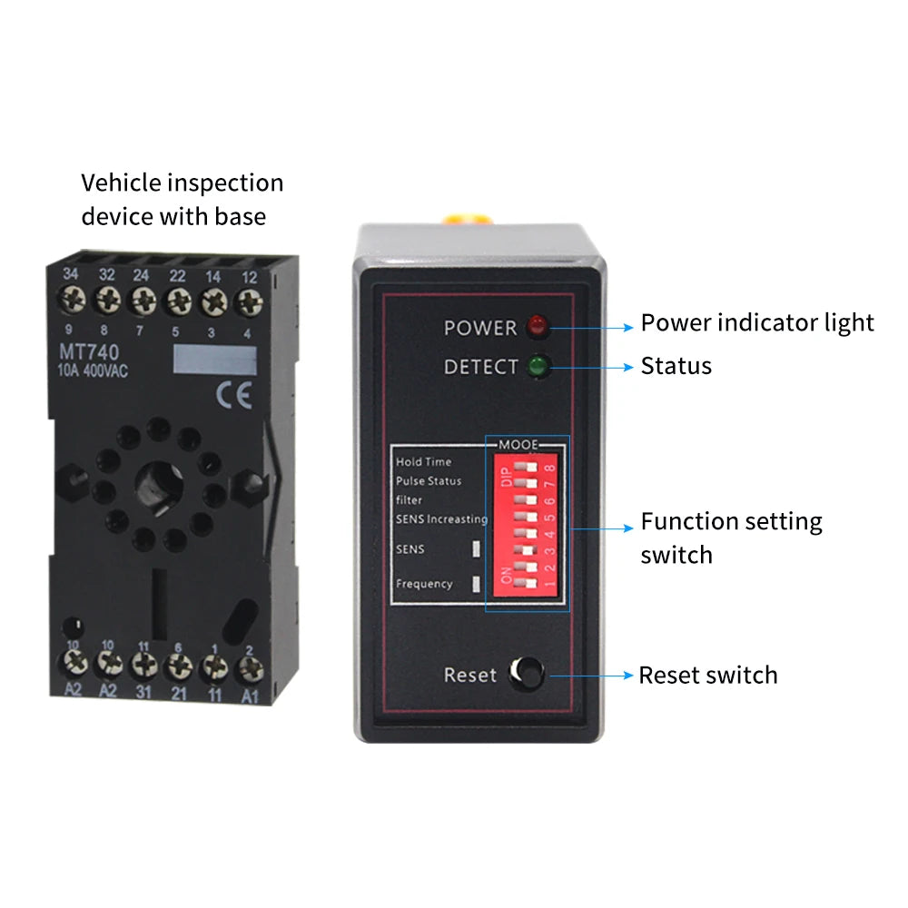 PD-132 Automatic Gate Opener Barrier Gate Traffic Inductive Single Channel Loop Vehicle Detector Compatible with NorthTech Vue