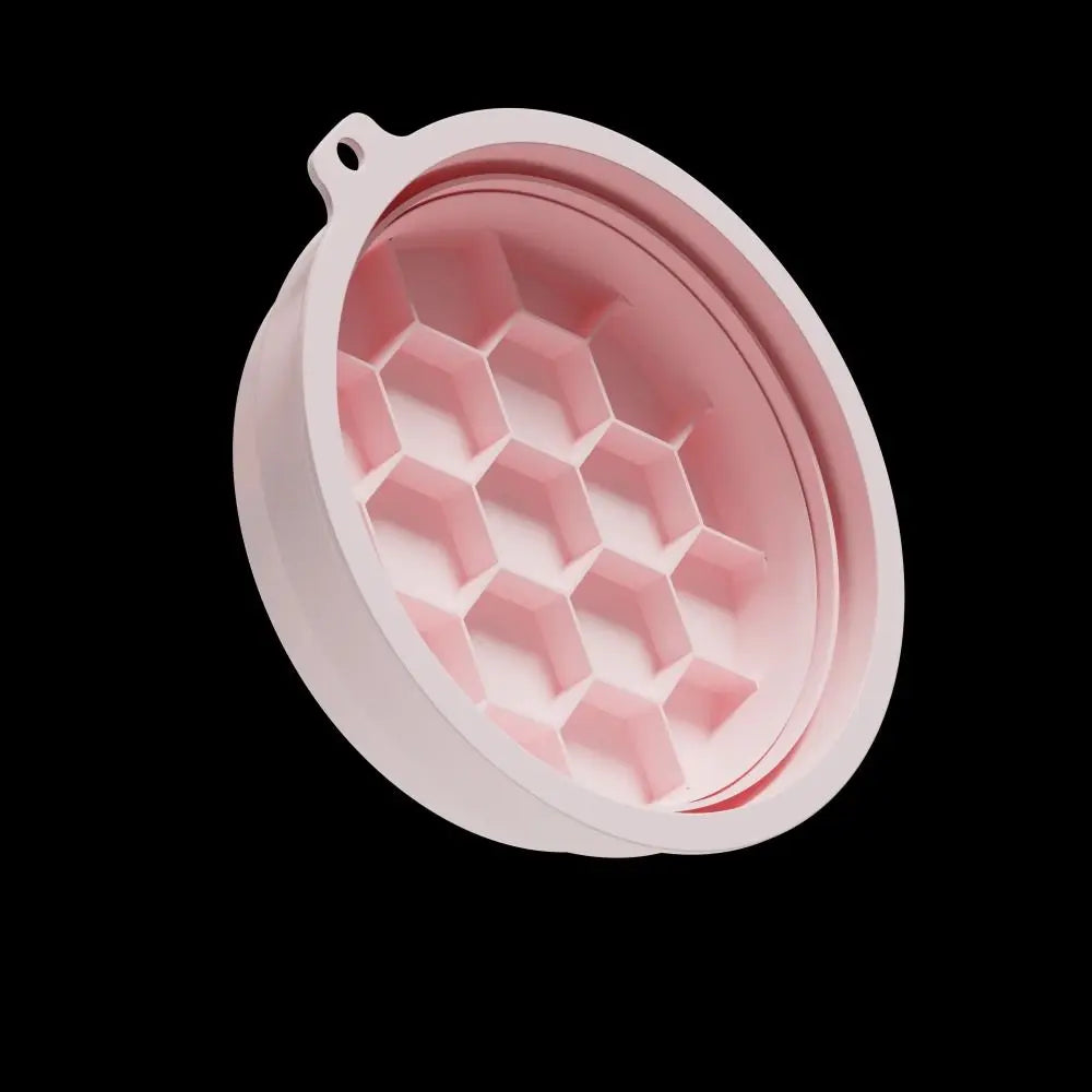 Foldable Face Ice Bath Bowl Silicone Built-in Tray Portable Basin