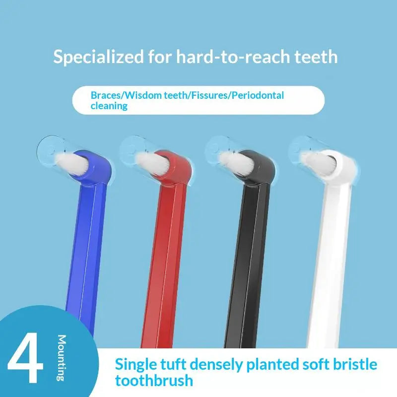 Soft Hair Small Head Single-Beam Toothbrush For Interdental Cleaning Adult Oral Care Deep Cleaning Tool For Teeth Implants Vue
