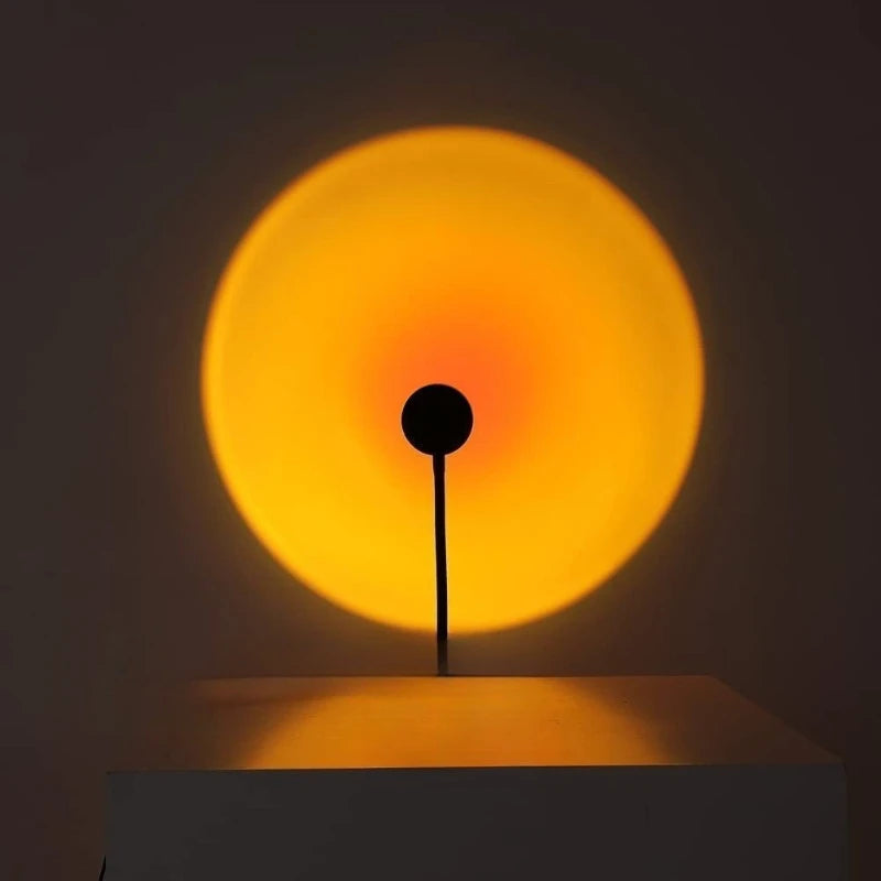 Rainbow Projection Lamp, USB Decorative Sunset Atmosphere Lamp, Multi-angle Rotatable, Suitable for Home Living Room and Bedroom Vue