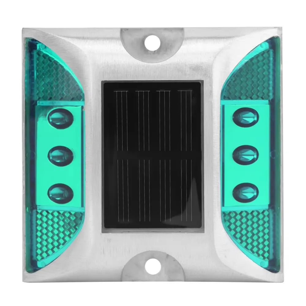Square Solar Road Stud Light Double Side Reflective LED Ground Light IP68 Waterproof Aluminum Solar Energy Spike Lights Vue