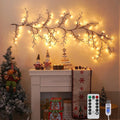 1Pc 1.8m/5.9Ft 96LED Vine String Lights 8 Modes USB Powered LED Night Light Indoor Outdoor Atmosphere Decor Fireplace Room Wall Vue 1 Willow Vine Light