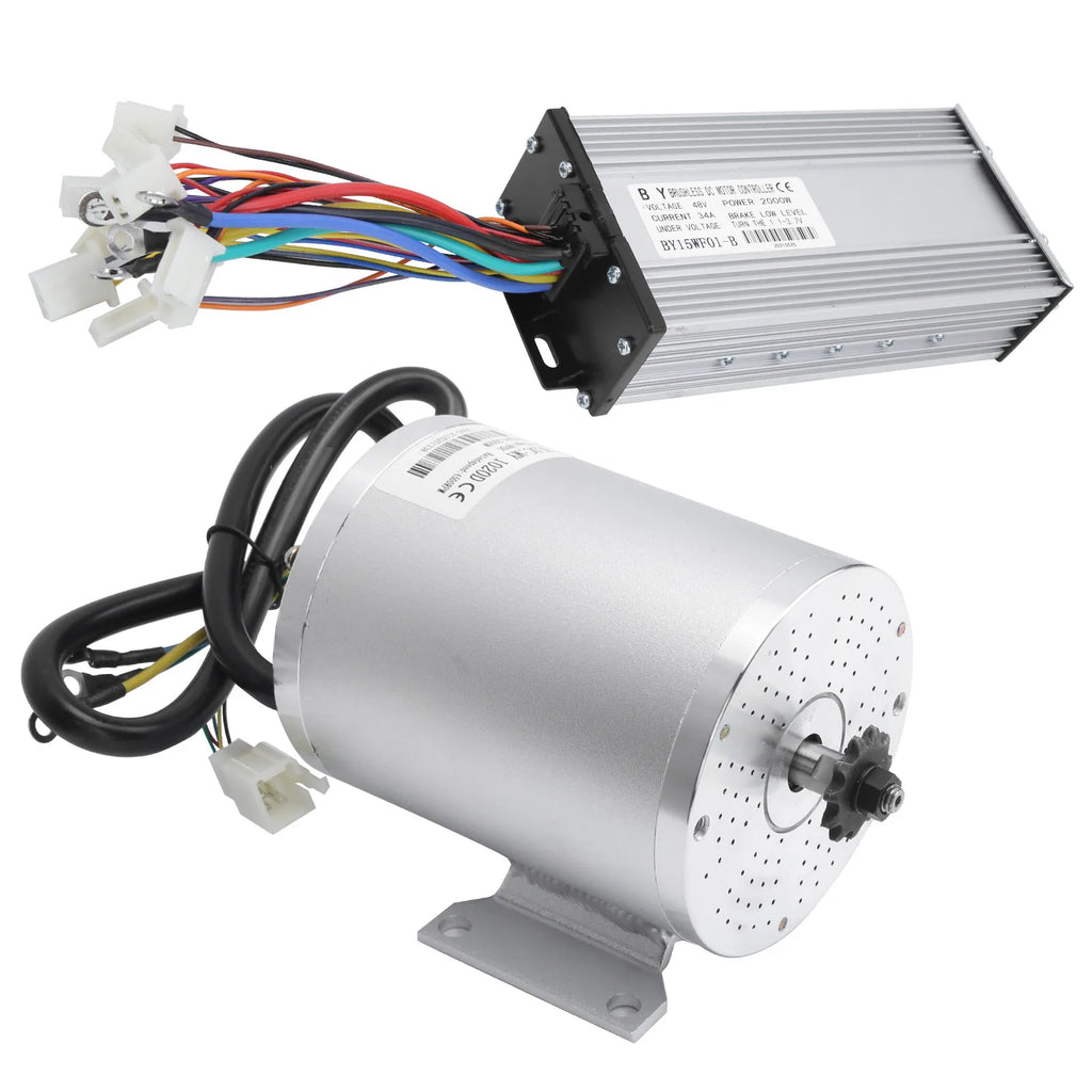 Electric Motor 48V 2000W Brushless Motor Controller Reverse Twist Throttle Gear Kit Electric Scooter Motor 48V 2000W Vue