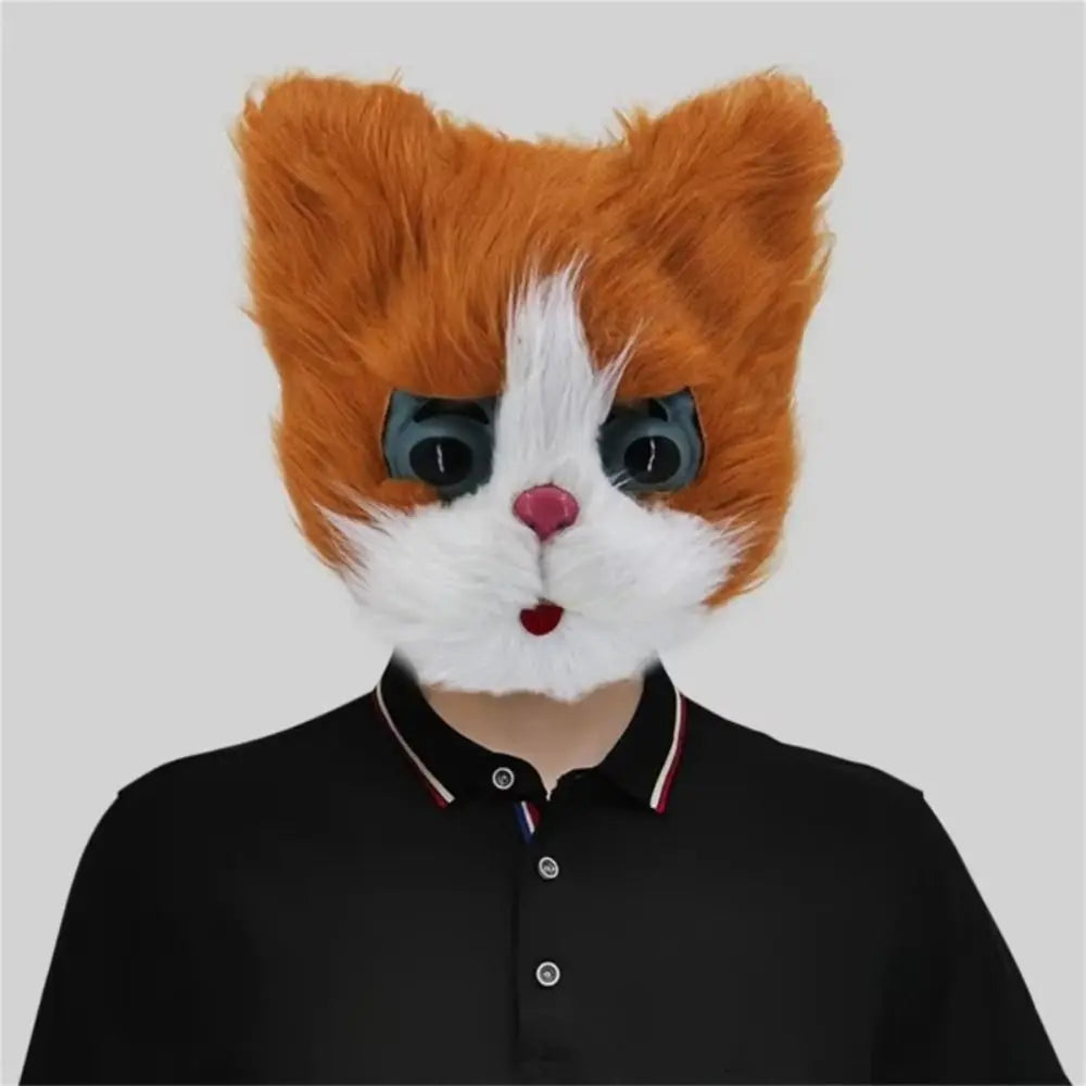 Funny Cosplay Halloween Mask Headwear Comfortable Party Costume Mask Performance Lightweight Cat Animal Mask Party Supplies Vue