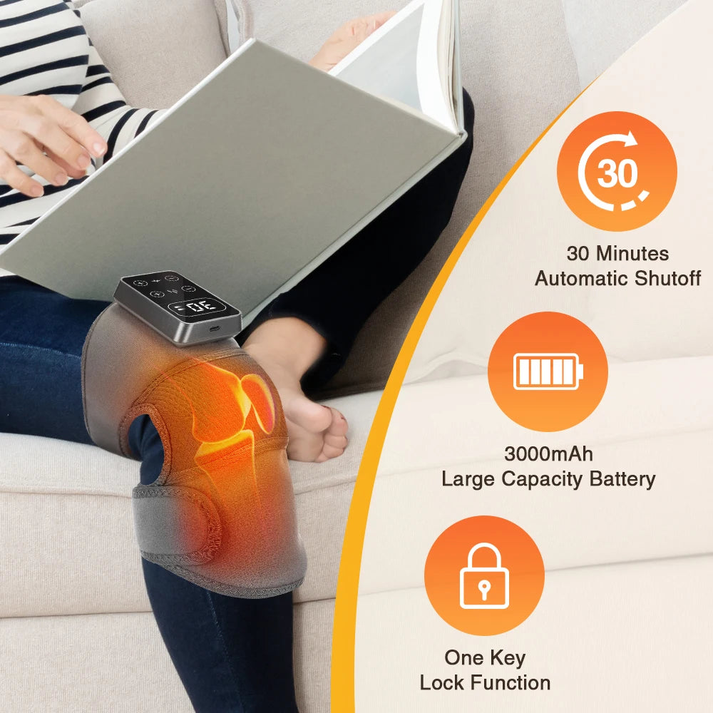 Heated Knee Massager Wrap | Infrared Heat & Vibration Heated Knee Massager Vue
