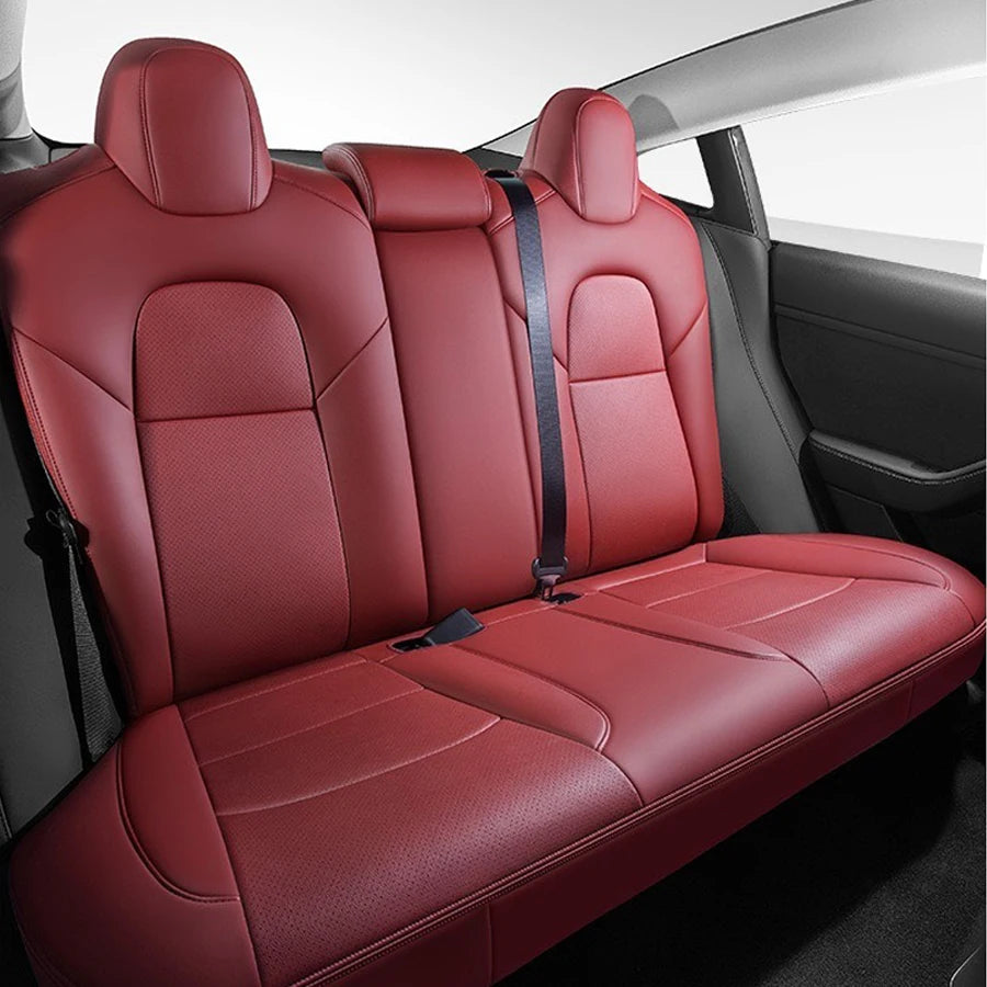 For Tesla Model 3 Model Y 2017-2025 Premium Car Seats Cover Nappa Leather Full Surround Style Cushion Interior Accessories Vue
