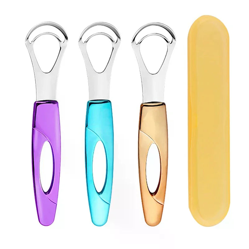 Stainless Steel Tongue Scraper Tongue Coating Cleaner Tongue Coating Brush Oral Tongue Cleaner Tool Fresh Breath Vue