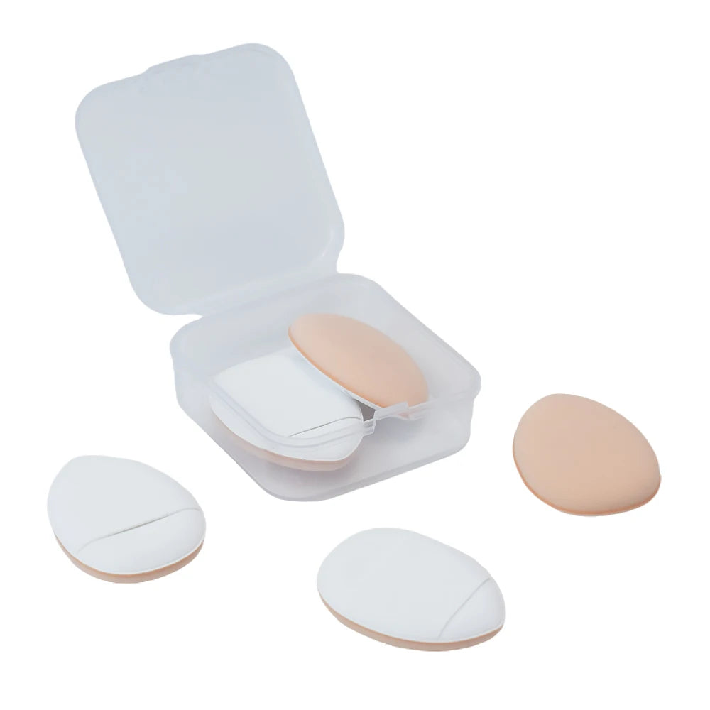 5/10Pcs Mini Finger Puff Foundation Small Air Cushion Powder Sponge Face Concealer BB Cream Cosmetic Applicator Makeup Tools Vue 5 white in case