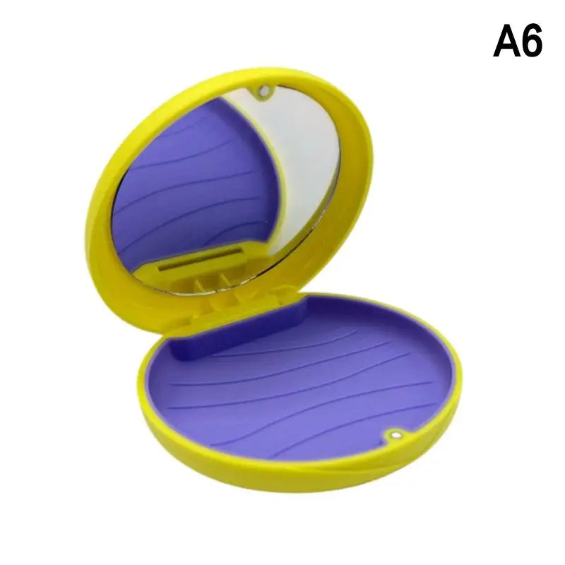 Dental Invisible Bracess Retainer Case Magnetic Portable Mouth Guard Denture Storage Box Tooth Case With Mirror Travel Vue A6
