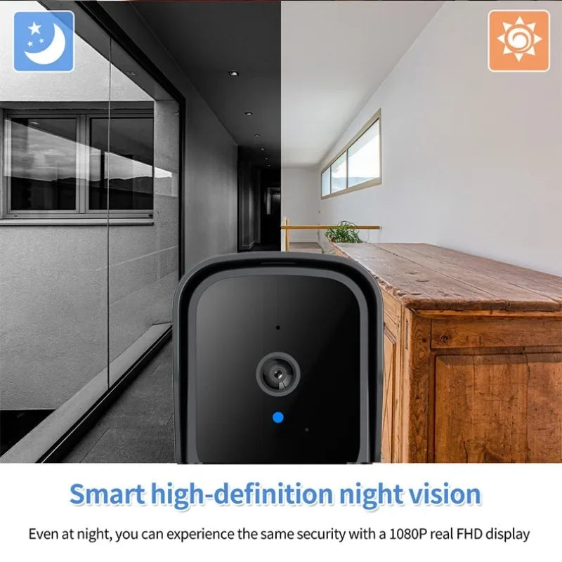 Smart Wireless Video Doorbell Camera Alarm Security Remote Monitoring Two-Way Intercom High Definition Night Vision for Home Vue