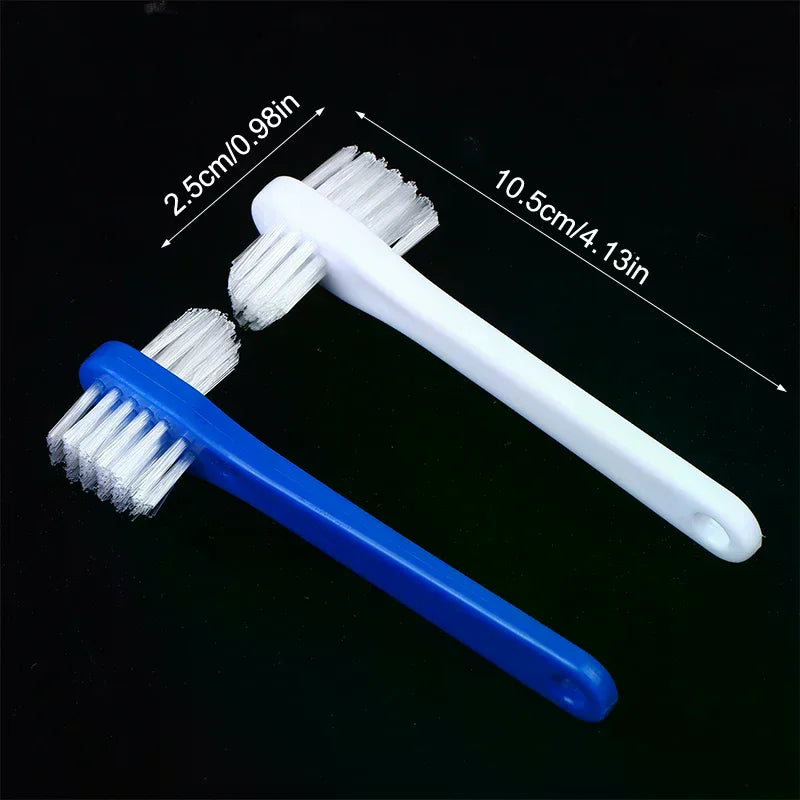 10Pcs Denture Toothbrush Cleaning Brush Double Sided Invisible Braces Retainer Descaling Brush For Men Women Oral Cleaning Vue