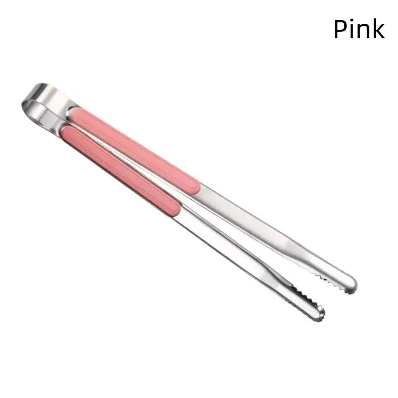 New Stainless Steel Barbecue Clip Non-slip Thickened Simplicity Portable Clip Multifunction Buffet Steak Food Clip BBQ Tools Vue Pink
