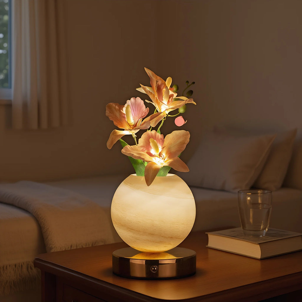 Flower Table Lamp 3-Color Touch Dimming LED USB Rechargeable Decorative Table Lamp Vue