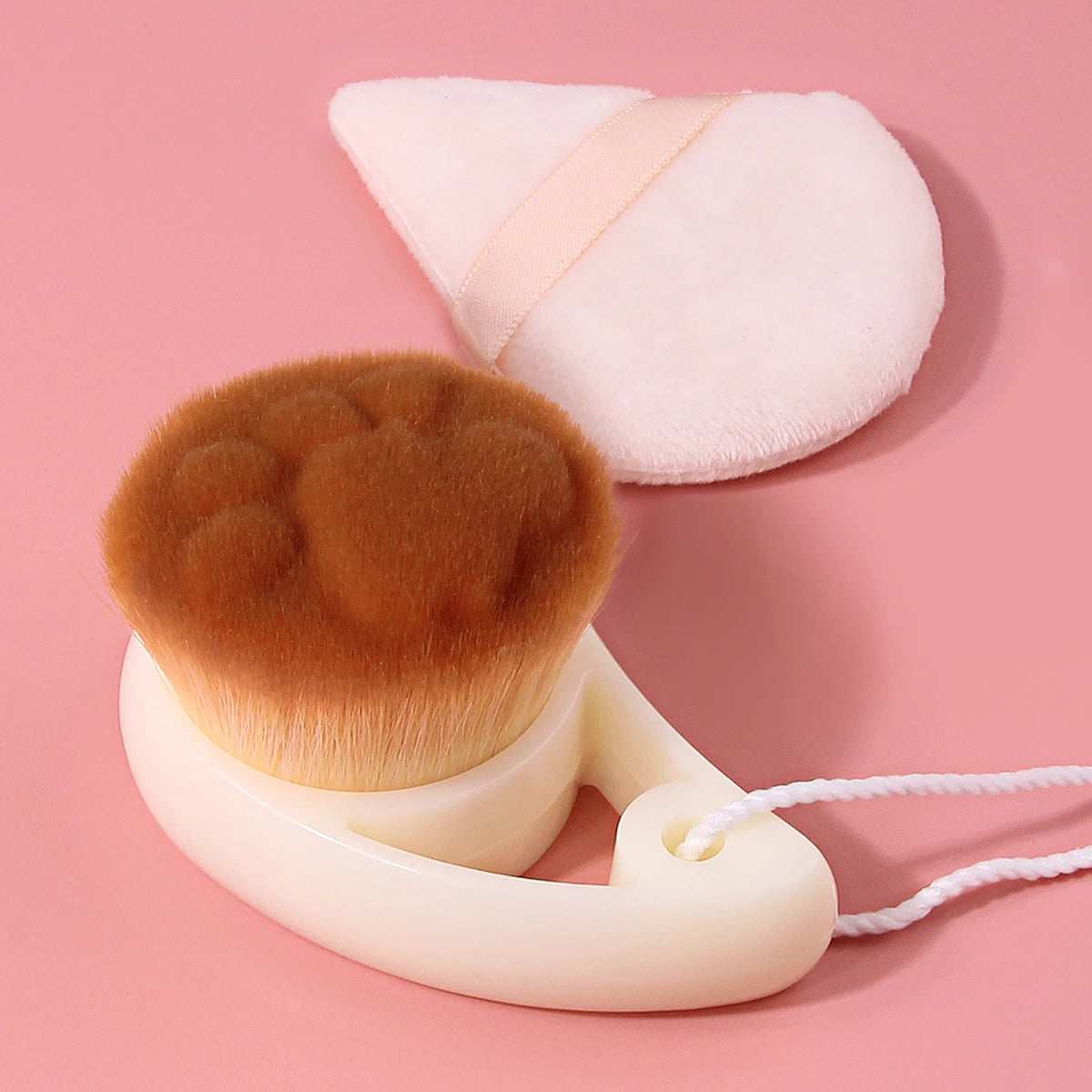 Hot Sale 2PCS 2 In 1 Beauty Tool Set, Paw Face Cleansing Brush & Triangle makeup Puff for Deep Cleansing & Flawless Base Makeup Vue