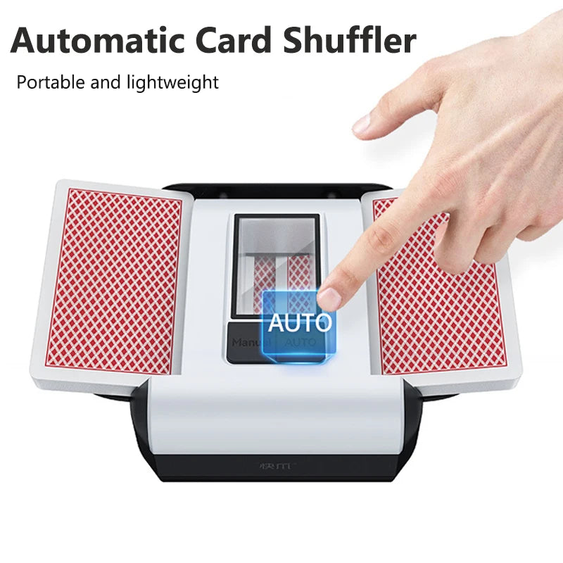 2000mAh Automatic Card Shuffler Rechargeable Electric Poker Card Shuffling Machine Auto Mixer Tool Device for Home Party Camping Vue