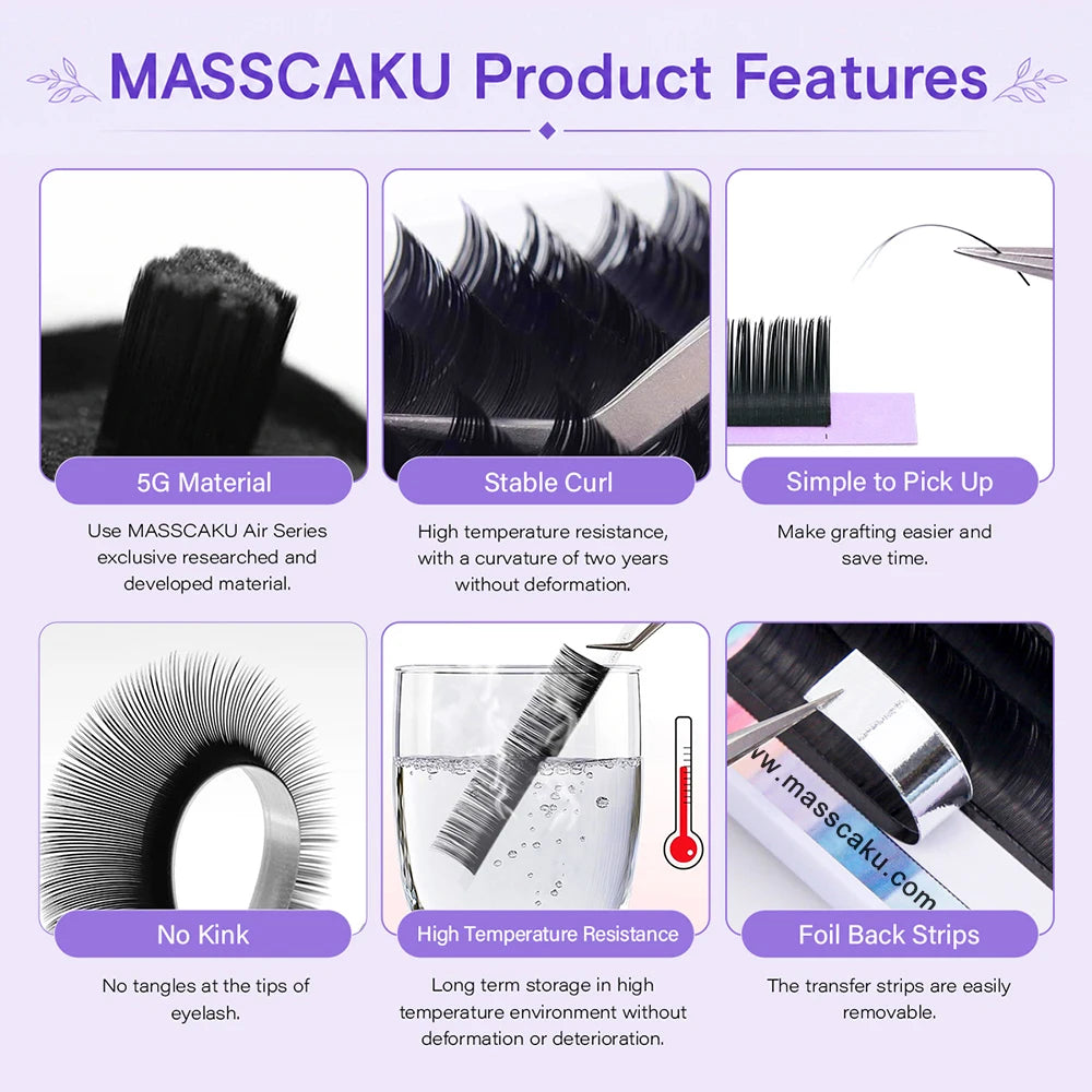 MASSCAKU Ellipse Lashes Glamour and Whimsy Looking Flexible Luxury Cost but Cheap Eyelash for Lash Artists Make Up Top Supplier Vue