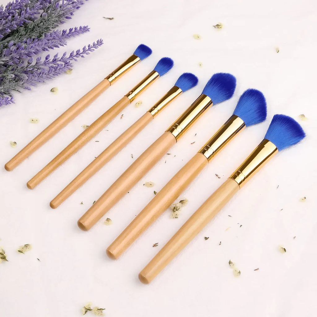 6pcs Makeup Brushes Set for Women Cosmetic Concealer Eyelashes Blush Loose Powder Eyeshadow Soft Fluffy Blending Beauty Tools Vue