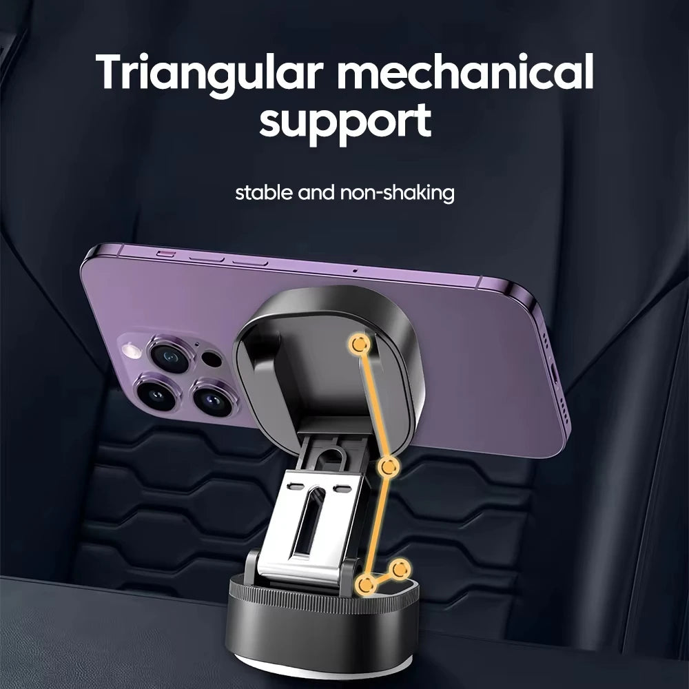 Foldable Mobile Phone Holder Vacuum Suction Cup Holder Magnetic Car Phone Holder For IPhone/ Android Phone Accessories Vue