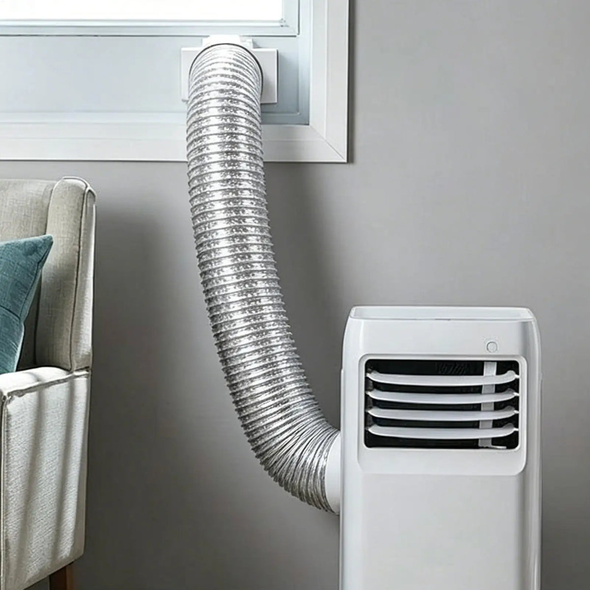 Flexible Air Conditioner Hose Aluminum Foil Replacement Exhaust Duct Tube for Home Hotel Dormitory Apartment Rental Kitchen Use Vue