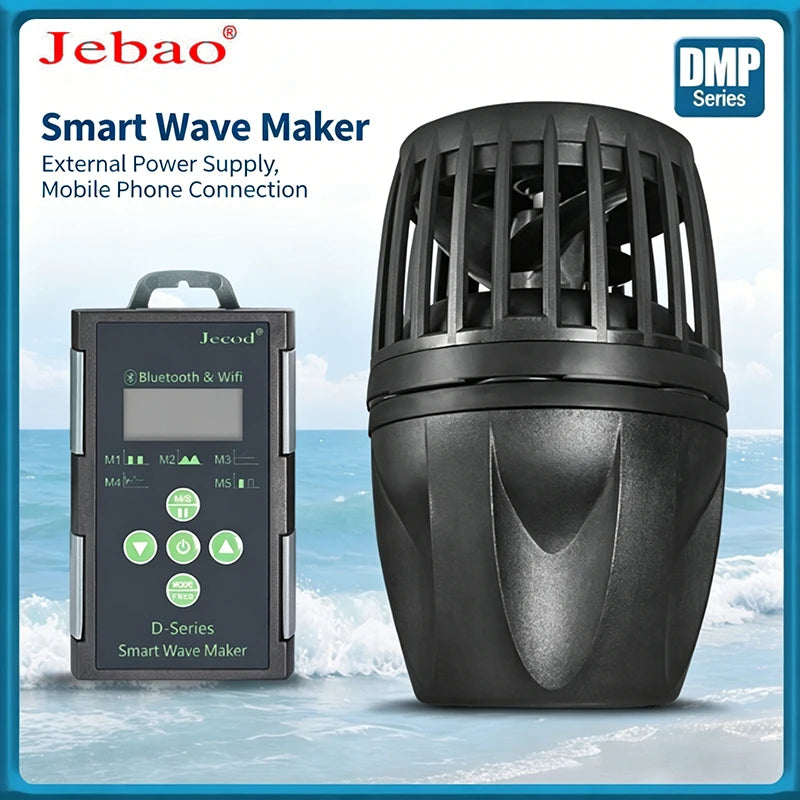 Jebao Smart Aquarium Wave Maker Pump DMP-10/20/30/40/65/80M Wavemaker Water Pump Bluetooth WiFi Connection Submersible Pumps Vue