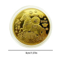 4cm Gold/Silver Commemorative Coin Blessing Lucky Horse Coin 2026 Year of the Horse Souvenir Art Home Decor Metal Collector Vue gold