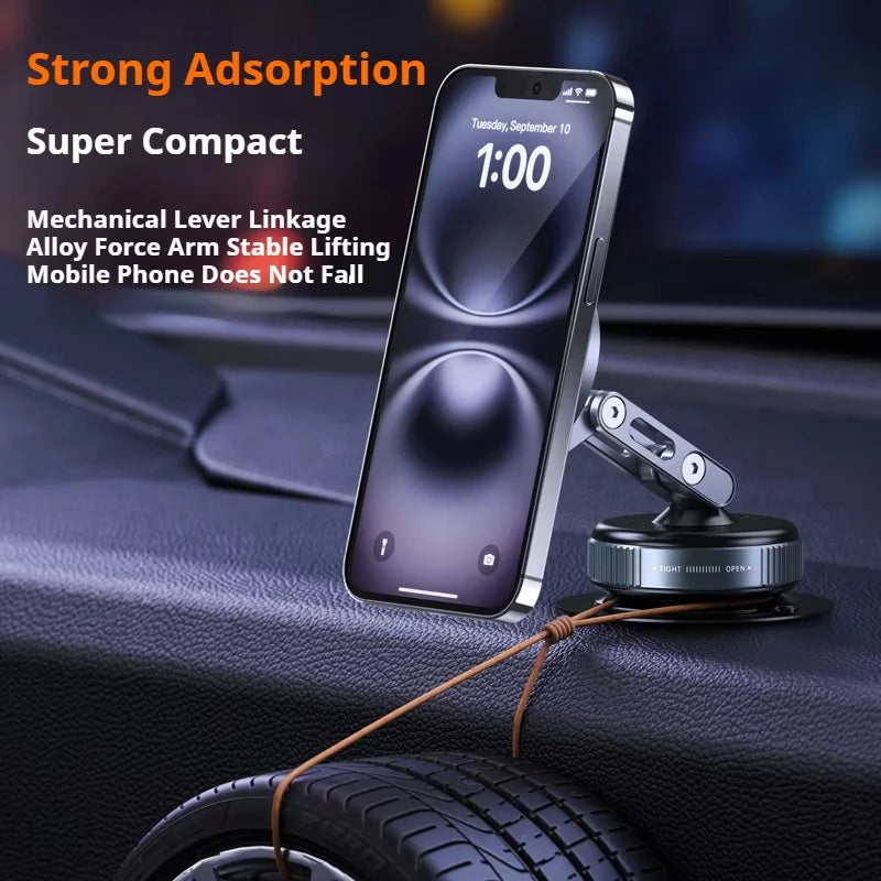 X53 Magnetic Phone Holder Rotating Folding Vacuum Suction Mag Stand For Car Navigation Gym Kitchen Streaming Bracket Vue