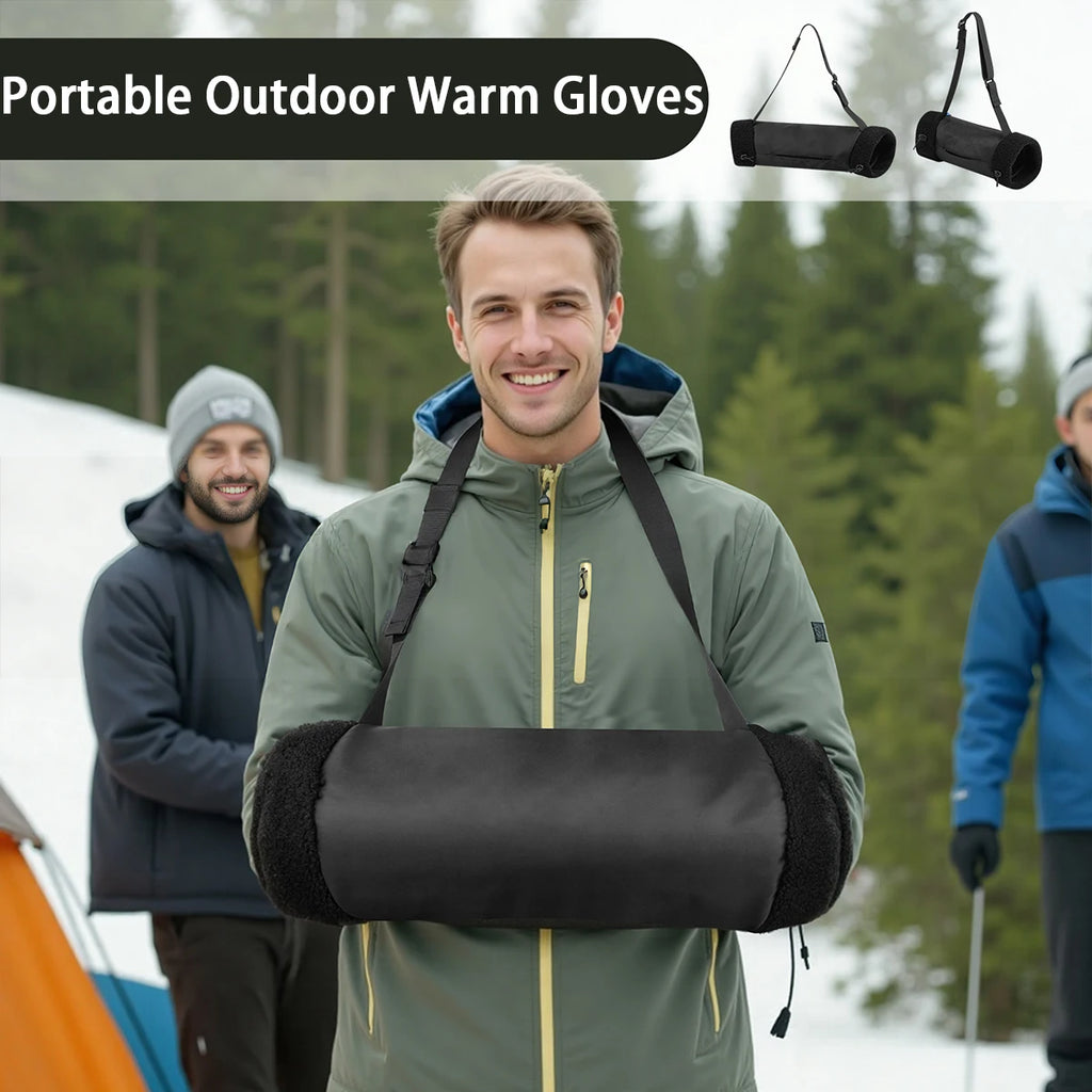 Adjustable Drawstring Hand Warmer Pouch with Zipper Pocket Hand Warmer Muff Vue