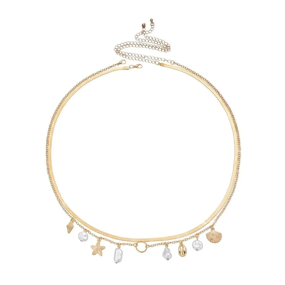 Sexy Bohemian Waist Chain Sea Star Rice Beads Body Starfish Shell Vue 1