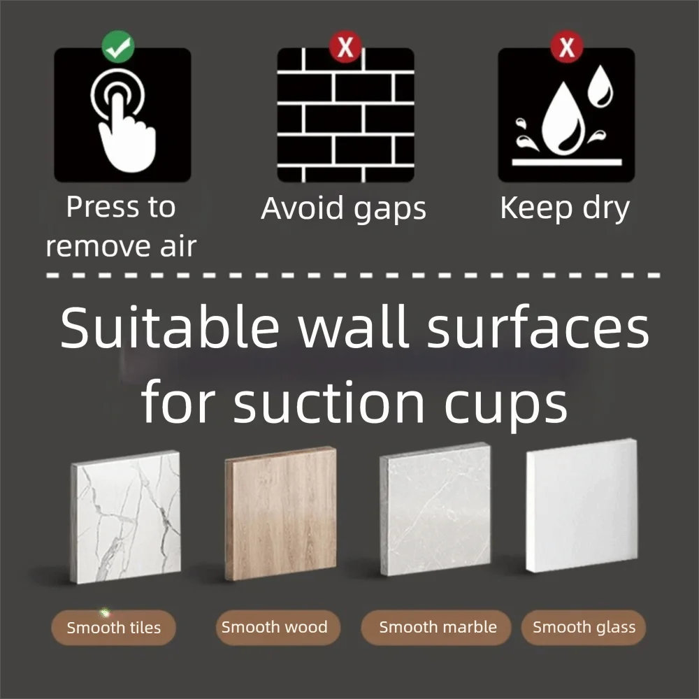Space-Saving Suction Cup Door Hook Strong Vacuum Suction Foldable Hook Wall-Mounted Clothes Hanger Removable 6 Hooks Vue
