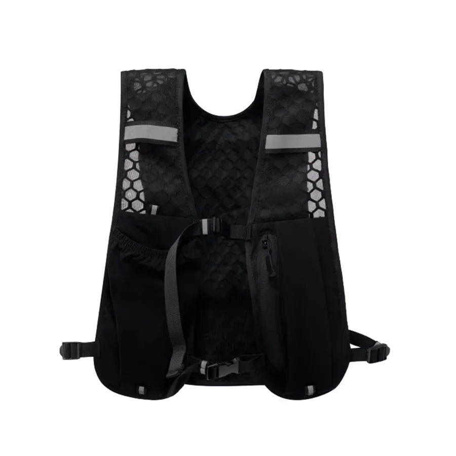 Lightweight Running Vest Reflective Hydration Pack with Water Bottle Holder Phone Pocket for Marathon Trail Jogging Vue
