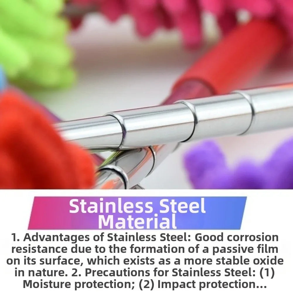 2 Pieces Extendable Microfiber Duster Replaceable Head Stainless Steel Handle Cleaning Duster Detachable Soft Vue