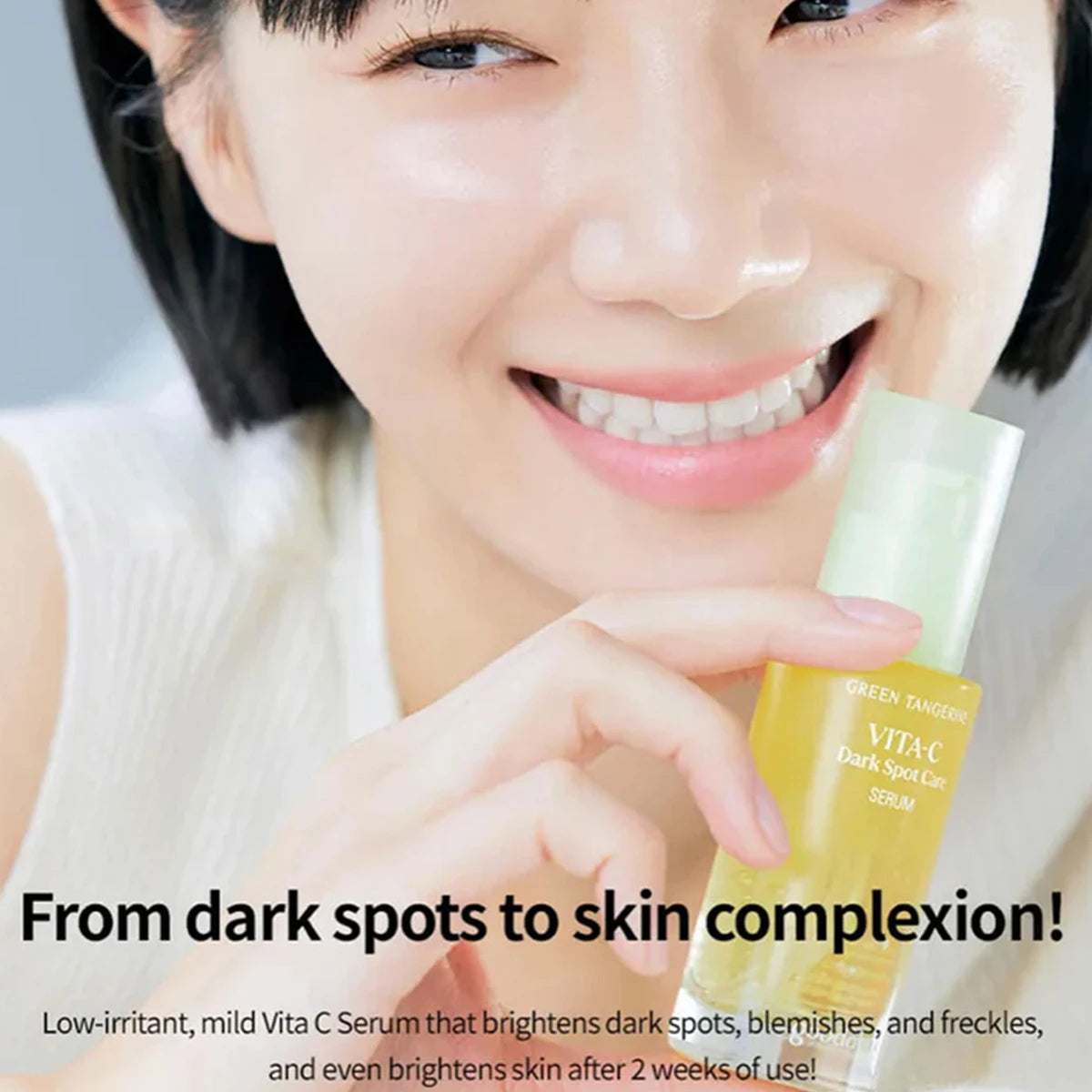 GOODAL Green Tangerine Vitamin C Serum,Lightweight Serum,Reducing Dullness,Antioxidant Protection,Korean Skincare,Korean Makeup Vue