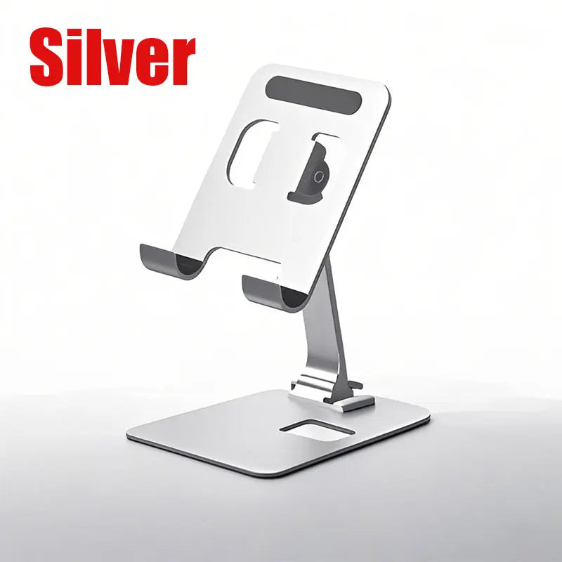 Universal Aluminum Alloy Portable Tablet Holder For iPad Air Pro Mini Tablet Stand Mount Adjustable Flexible Mobile Phone Stand Vue Silver