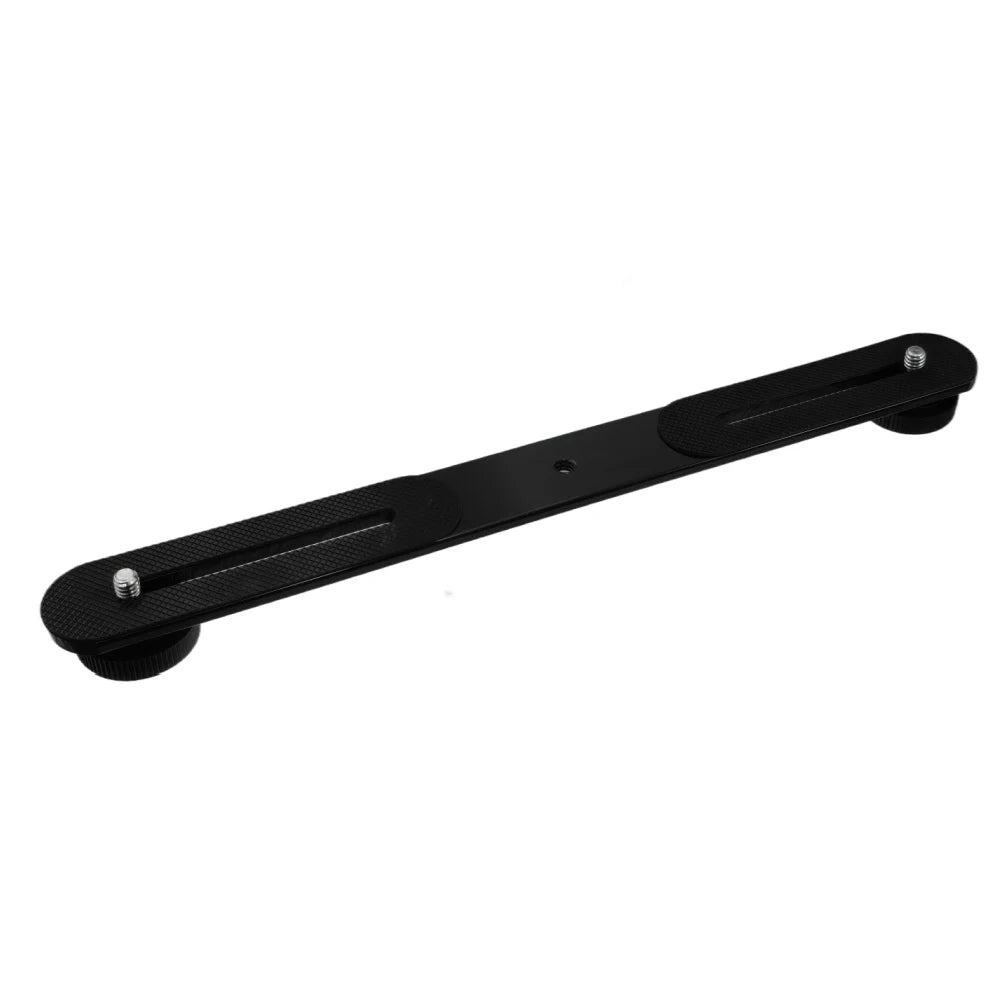 1/4'' Dual Flash Bracket Mount Holder Straight Extension Bar For Flashing Tripod DSLR Camera LED Lighting Stand Vue Only Bracket