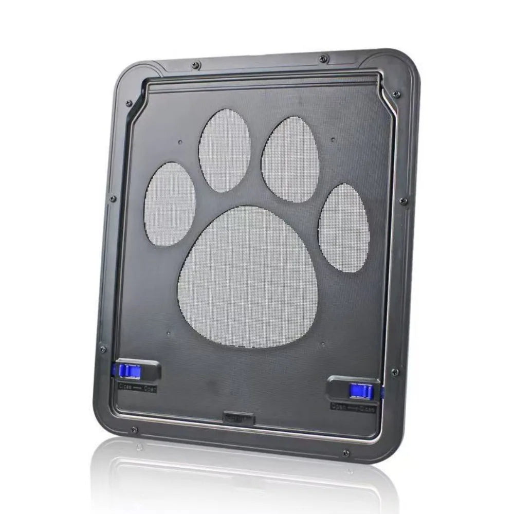 Plastic Pet Lockable Screen Door Magnetic Flap Automatic Lock Magnetic Screen Door Weatherproof Ventilation Vue L
