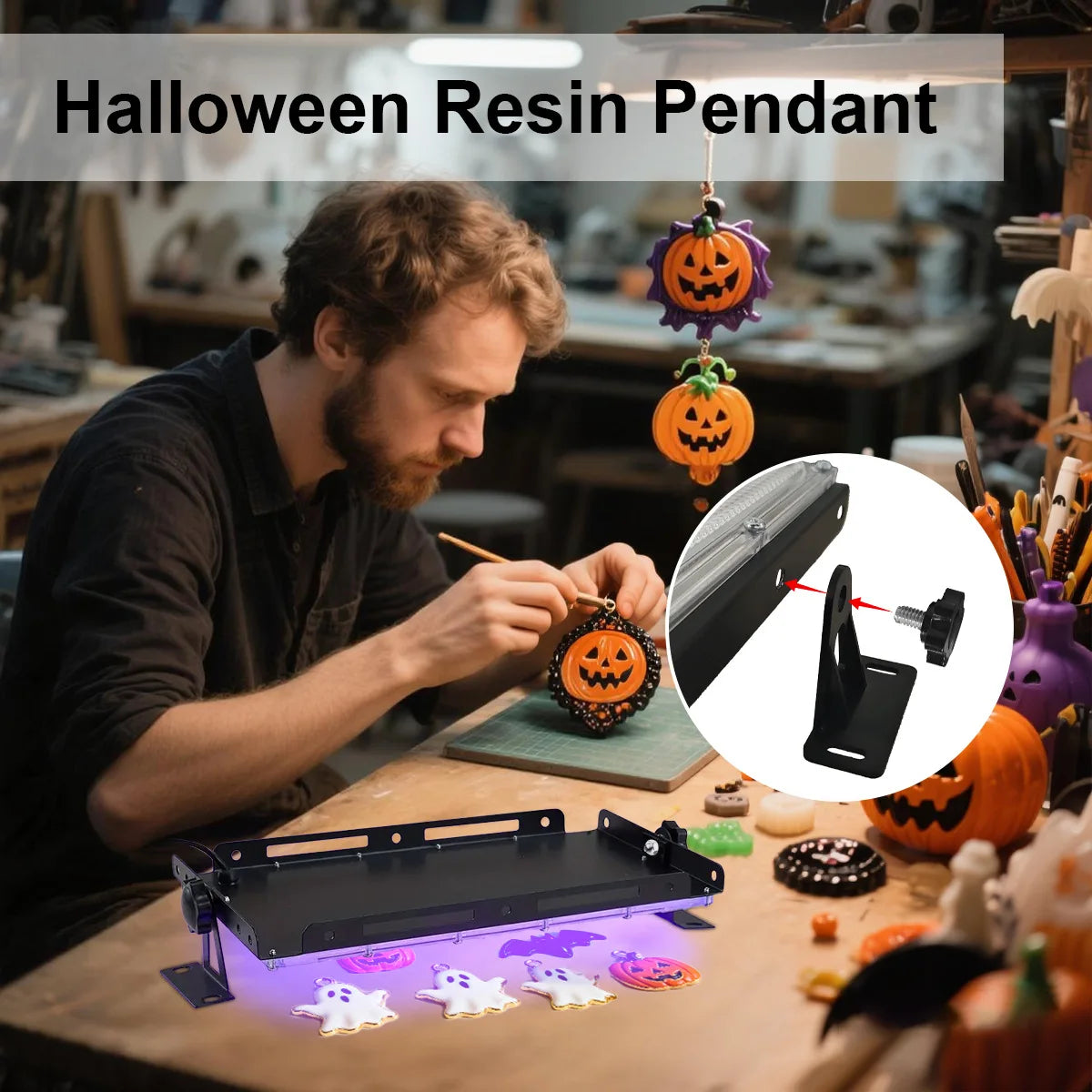 LED UV Resin Curing Lamp High Intensity Fast Curing USB Powered for Epoxy Resin Jewelry Making Mold Craft DIY Vue