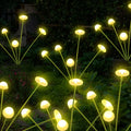 New Solar 6/8/10 LED Jellyfish Mushroom Lights, Creative Garden Decor - Adjustable Steady/Flash Modes, Perfect for Patio, Garden Vue Warm White 6LED