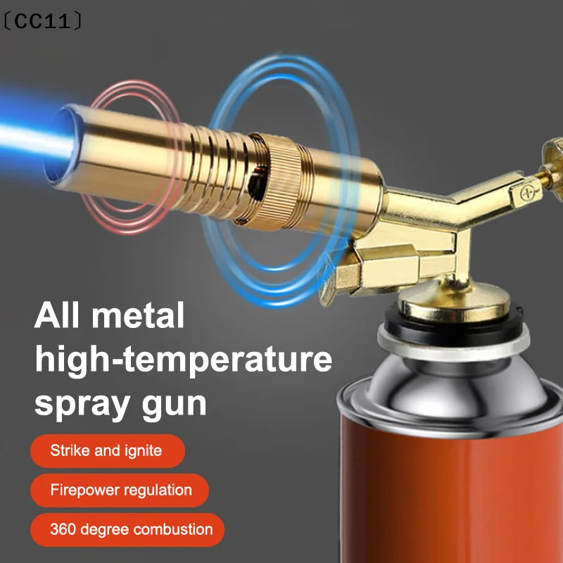 Portable Welding Gas Torch Flame Nozzle Butane Burner Outdoor Camp